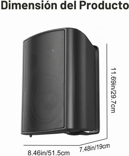 Vista 6 de STUDIOFINIX Altavoces para exteriores de 6.5 pulgadas, impermeables, con cable, 400 W, para montaje en pared, pasivos, uso adecuado para interiores