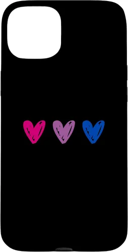 Vista 9 de iPhone 16 Bisexual Pride Hearts Bi Pride Flag Case