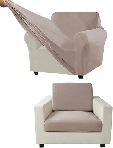 Vista 103 de Funda para Sofá de Terciopelo, Fundas Elásticas para Sofá para Funda Principal Separada/Respaldos y Cojines de Asiento, Funda para Sofá, para Fundas
