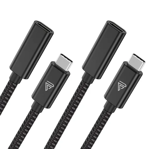 Vista 13 de Faracent Cable de extensión USB C (20Gbps/240W/1FT/0.3M), USB 3.2 tipo C 3.1 macho a hembra, extensión de carga y sincronización para iPhone 16 15