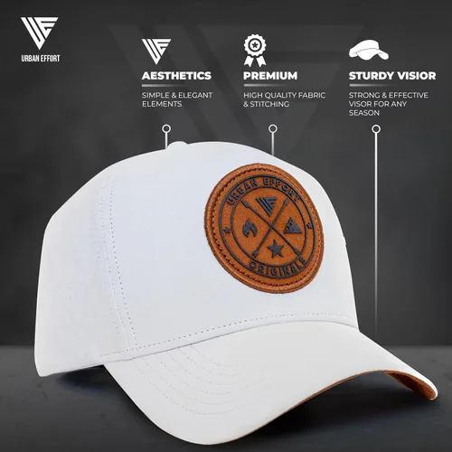 Vista 3 de Urban Effort Gorra trasera de malla, para hombres y mujeres, gorra de béisbol de 5 paneles, gran cierre a presión para caza y senderismo