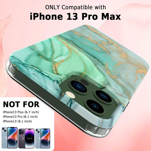Vista 2 de ANNSD Funda para iPhone 13 Pro Max, con protector de pantalla, protector de lente de cámara y soporte de anillo, funda protectora de cuerpo completo