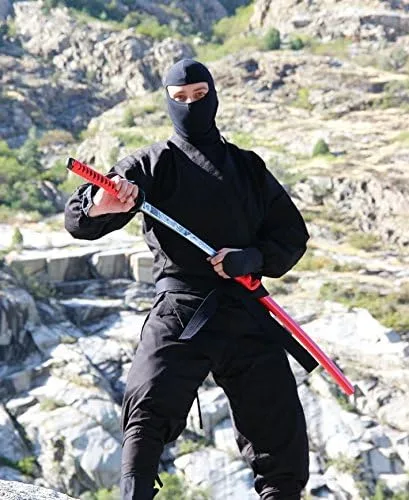 Vista 2 de Kage Ninja Gear, disfraz auténtico de ninja, 14onzas, incluye cinturón color negro