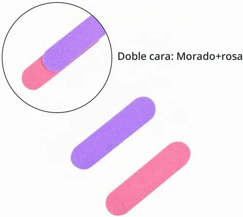 Vista 3 de Mini lima de uñas a granel 300 piezas (grano 180/240), limas de uñas desechables de doble cara, tableros de esmeril para el hogar o herramientas