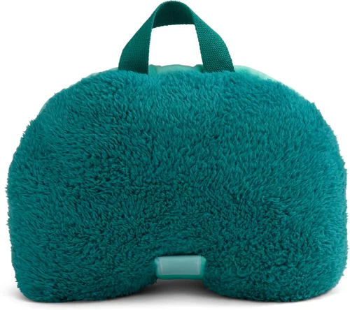 Vista 6 de Delta Children Manta Sherpa personalizada con bolsillo de almacenamiento para niños, búho verde