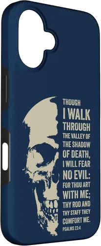 Vista 3 de Psalms 23:4 Though I Walk Through The Valley - Funda bíblica cristiana para iPhone 16