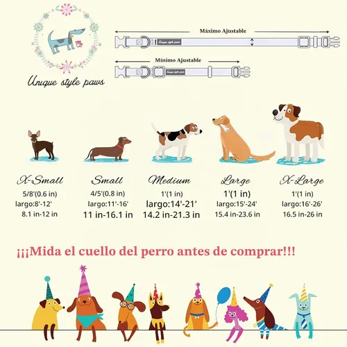 Vista 6 de Unique style paws Collar de perro con hebilla de plástico con colgante, collar de cachorro para primavera y verano, traje de baño para fiesta
