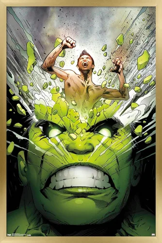 Vista 17 de Trends International Marvel Comics - Póster de pared de The Incredible Hulk - Cover #171, 14.725 x 22.375 pulgadas, versión enmarcada de madera