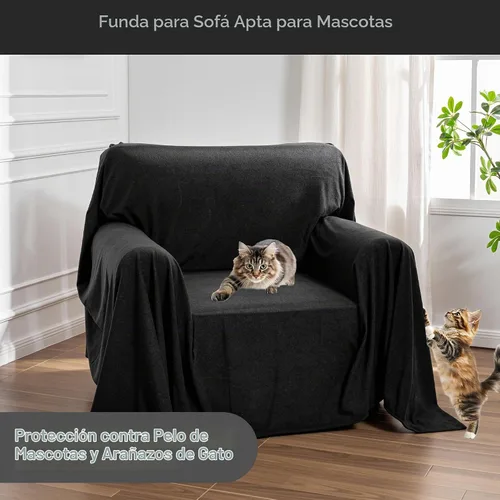 Vista 2 de MEETSKY Funda para silla reclinable, a prueba de arañazos, para gatos, fundas de sofá de gran tamaño, lavable para sofá individual, funda suave