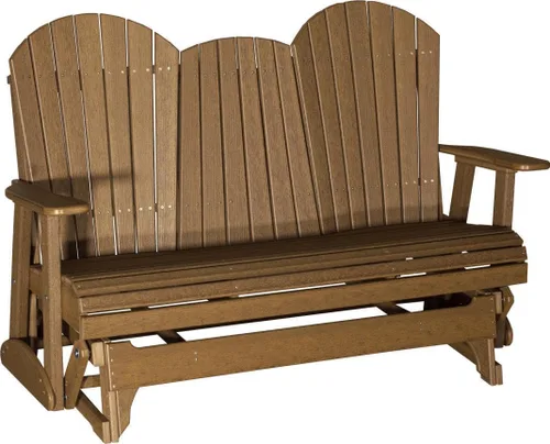 Vista 4 de LuxCraft Deslizador Adirondack de 5 pies con consola plegable (Premium - Caoba antigua)