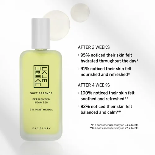 Vista 3 de FACETORY Urban Calm Soft Essence - Tónico para el cuidado de la piel hidratante, calmante e hidratante, tónico facial para pieles sensibles, grasas