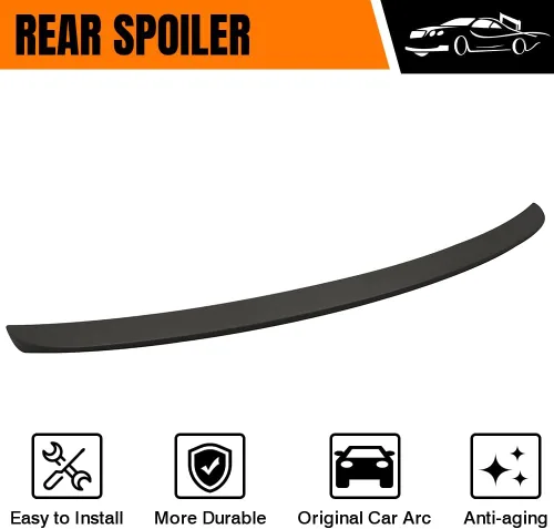 Vista 2 de Alerón de maletero compatible con Honda Accord Coupe 2008-2012, ABS sin pintar, estilo de fábrica, tapa trasera trasera para maletero