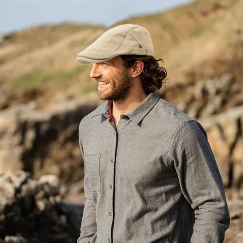 Vista 2 de Xinveen Sombreros Newsboy para Hombres Gorra Plana de Algodón Ajustable Transpirable Irlandesa Cabbie Ivy Sombrero de Conducir y Caza