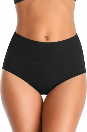 Vista 4 de Ropa interior para mujeres, algodón, cintura media, sin rollitos, cobertura completa, calzoncillos tipo brief para damas, bragas, lencería, ropa
