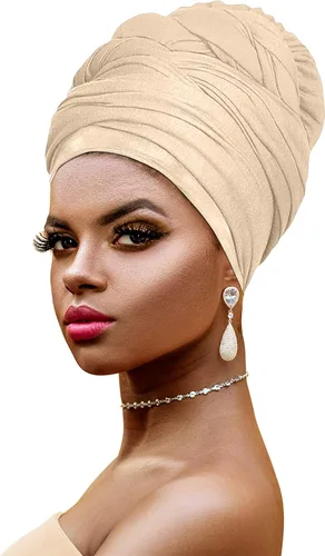 Vista 20 de Ankara - Diadema suave con estampado africano para la cabeza, bufanda para el cabello largo, turbante, corbata, punto africano, envolturas