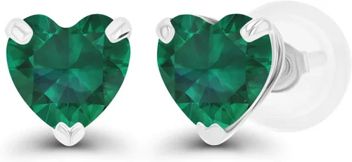 Vista 7 de Aretes de plata de ley 925 maciza chapados en oro de 0.197 in con piedra natal genuina para mujer, aretes de tuerca con piedras preciosas Amatista