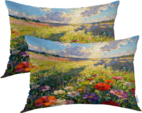Vista 85 de Batmerry Fundas de almohada decorativas con estampado digital de hojas verdes y gatos negros con estampado digital para sofá, cama, cremallera
