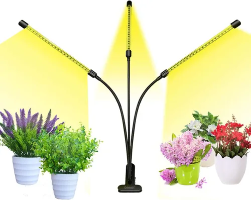 Vista 9 de bseah Luces de cultivo para plantas de interior, lámpara de cultivo de plantas de espectro completo, 10 niveles regulables, encendido y apagado