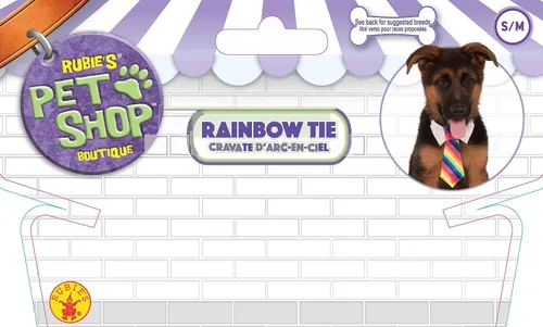 Vista 2 de Rubies Costume Company Corbata arcoíris para mascotas, Arco iris