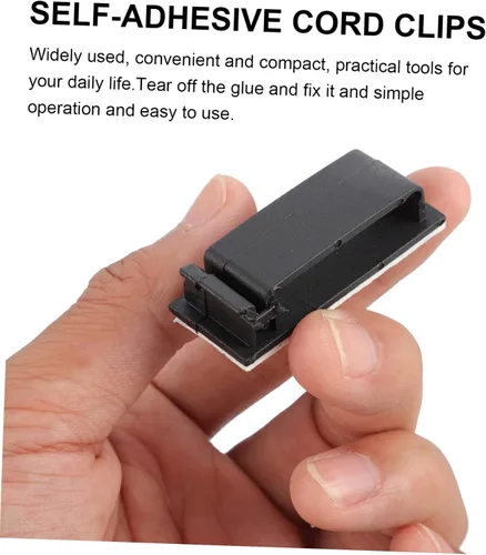 Vista 9 de Hemobllo Ganize Your Desk - 10 clips organizadores de cables autoadhesivos para auriculares, cables de cargador de teléfono