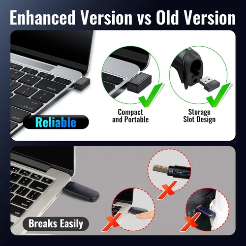 Vista 3 de Tera Escáner de Códigos de Barras Inalámbrico Versátil 2-en-1 (2.4Ghz Inalámbrico + USB 2.0 Con Cable) con Indicador de Nivel de Batería, Distancia