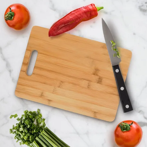 Vista 5 de Regalo de cocina personalizado Texto personalizado Nombre personalizado Kitchen Boss Tabla de cortar de madera en forma de rectángulo personalizado