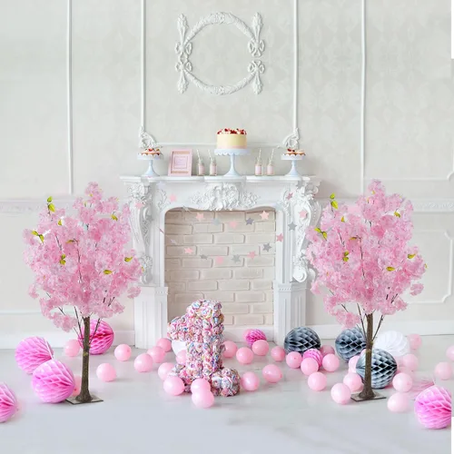 Vista 4 de BLOSMON Árbol de flor de cerezo artificial para decoración de mesa: 3.2