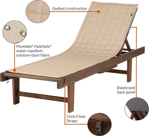 Vista 4 de Classic Accessories Montlake FadeSafe - Funda para tumbona, Beige antiguo