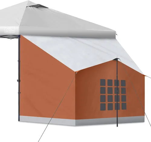 Vista 9 de KAMPKEEPER Side Tent,1/2 Person Camping Tent for 10' x 10' Pop Up Canopy, Easy Set Up Gazebo,Compatible with 10' Wide Canopy Tent(Canopy Not