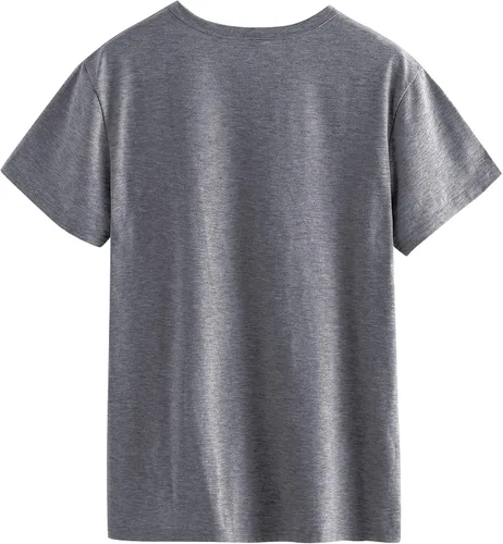 Vista 4 de Nlife - Camisetas de cuello redondo para mujer, diseño floral