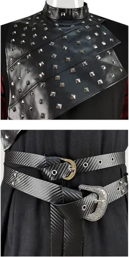 Vista 5 de Disfraz de Daemon Targaryen para hombre, disfraz de guerrero de Halloween, traje de gabardina