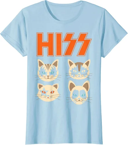 Vista 20 de Camiseta Hiss Funny Cats Kittens Rock Rockin, Negro