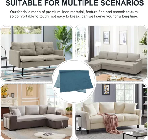 Vista 7 de VICASKY Tela Lino Naturaleza Costura Paño de mesa Prendas Bordado Cruz DIY Artesanías Accesorios para Confección Faldas Bolsa de arpillera Tapicería