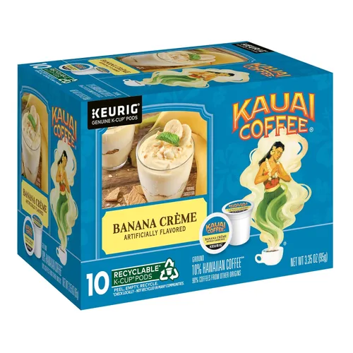 Vista 33 de Kauai Coffee Cápsulas K-Cup para cafeteras Keurig, café arábica, 10% hawaiano, tostado medio, aroma brillante con notas florales, descafeinado, 1