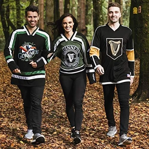 Vista 7 de Guinness Official Merchandise Guinness Hockey Jersey Embroidered Polyester Athletic Shirt Branded Hockey Jersey
