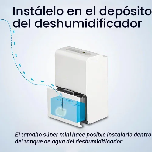 Vista 7 de Bomba de sumidero pequeña automática con sensor de agua, elevación de 5 pies, 55 GPH 115 V/230 V, mini bomba de condensado con interruptor de Blanco