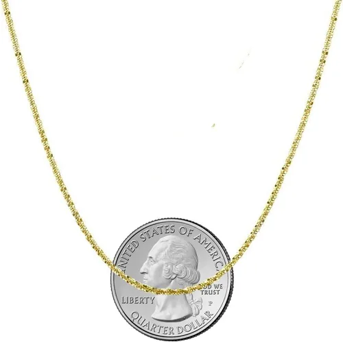 Vista 4 de Savlano Collar de plata de ley 925 maciza de 0.059 in entrecruzado Roc Bolo ajustable de 14 a 24 pulgadas para mujer, fabricado en Italia, viene