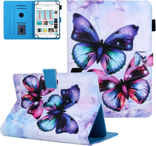 Vista 23 de Dteck Funda universal para tablet de 7.9 a 8.4 pulgadas, funda plegable de piel con tapa para Onn de 8 pulgadas, Samsung Galaxy Tab 8.0 pulgadas 8.4