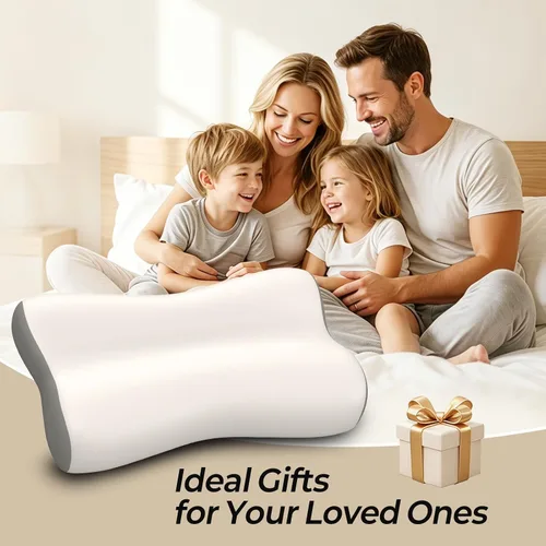 Vista 7 de Almohada cervical de espuma viscoelástica para dormir, almohada ortopédica ergonómica para cama de contorno, almohada de apoyo para aliviar el dolor
