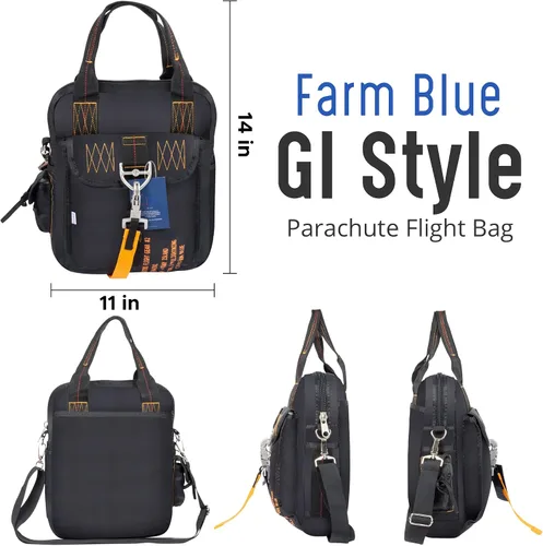 Vista 4 de Farm Blue Bolsa táctica de vuelo Bolsa para casco de piloto de paracaídas Estilo militar