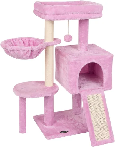 Vista 11 de FISH&NAP Lindo Árbol para Gatos Gatito Torre para Gatos para Gatos de Interior Condominio Postes Rascadores de Sisal con Plataforma de Salto Muebles