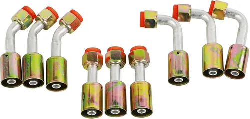 Vista 9 de Juego de accesorios de aire acondicionado #6 AC Juego de accesorios hembra con junta tórica Beadlock 5/8-18UNF Incluye recta 45 90 grados