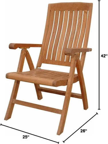 Vista 2 de Anderson Teak CHR-120 - Sillón reclinable sin cojín Katana de 5 posiciones