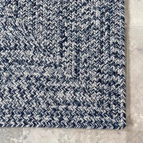 Vista 4 de nuLOOM Wynn - Alfombra trenzada para interiores y exteriores, color azul marino, 6 pies x 9 pies