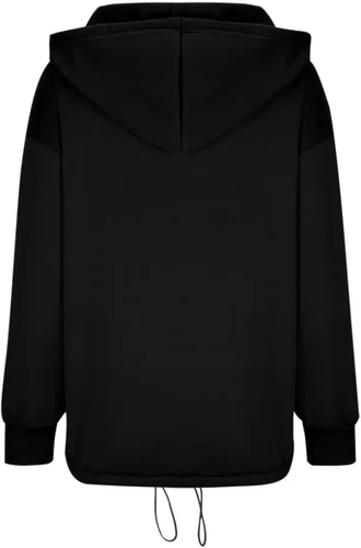 Vista 6 de SMIDOW Sudadera con capucha para mujer, con botones, de moda, con cordón, color liso, bonita, cómoda, sin botones