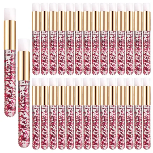 Vista 15 de 30 cepillos de champú de pestañas de cristal, cepillo de limpieza de pestañas, cepillos de maquillaje suaves para limpieza de extensiones