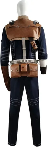Vista 5 de GLEST Disfraz de Cal Kestis de la orden caída, disfraz de Jedi, uniforme para hombre, Halloween