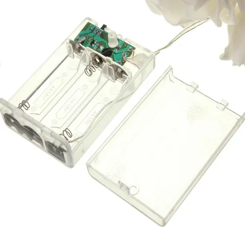 Vista 7 de FULLBELL Guirnalda de luces de hadas con 20 luces LED, funciona con pilas, luz decorativa para boda, día de San Valentín, fiesta de ensueño Blanco