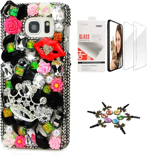 Vista 9 de Bling Case SSSGCDwSPSeries-24 - Funda con diseño 3D hecho a mano, 100 + cristales
