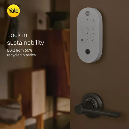 Vista 5 de Yale Cerradura Inteligente de Pestillo con Llave Ash con Google Matter, YRD510-MT1-ASH